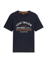 TOM TAILOR T-Shirt Gelb/Dunkelblau/Hellblau/Gelb/Dunkelblau/Hellblau