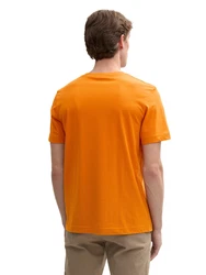 TOM TAILOR T-Shirt mandarine/schwarz/weiß