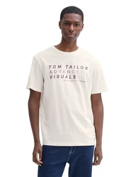 TOM TAILOR T-Shirt brombeer / offwhite