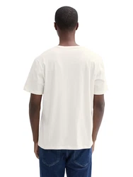 TOM TAILOR T-Shirt brombeer / offwhite