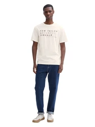 TOM TAILOR T-Shirt brombeer / offwhite