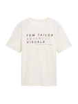 TOM TAILOR T-Shirt brombeer / offwhite