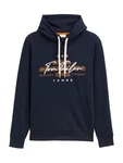 TOM TAILOR Sweatshirt dunkelblau/cognac/weiß