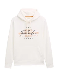 TOM TAILOR Sweatshirt Weiß/Orange/Creme/Weiß/Orange/Creme
