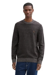 TOM TAILOR Pullover schwarzmeliert