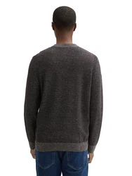 TOM TAILOR Pullover schwarzmeliert