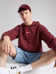 LEVI'S Sweatshirt Relaxed Graphic Hoodie weinrot