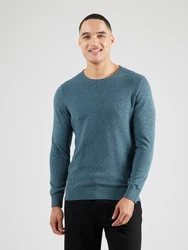 s.Oliver Strickpullover mit Strukturmix und Logo-Patch petrol