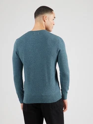 s.Oliver Strickpullover mit Strukturmix und Logo-Patch petrol