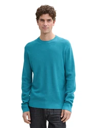 TOM TAILOR Strickpullover navy/cyanblau