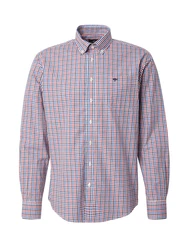 FYNCH-HATTON Langarmhemd blau/rot/schwarz/weiß