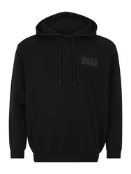 Jack & Jones Plus Sweatshirt 'JJEcorp' grau/schwarz