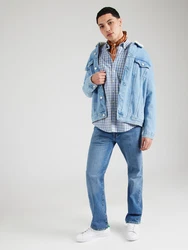 FYNCH-HATTON Langarmhemd royalblau/hellblau/schwarz/wei