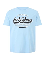 Jack & Jones Plus T-Shirt nachtblau/hellblau/weiß