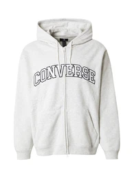 Sweatjacke 'RETRO CHUCK' hellgrau / schwarz / wei