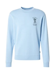 Sweatshirt hellblau / schwarz