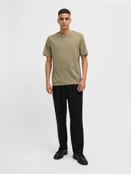 Jack & Jones T-Shirt JJEORGANIC BASIC TEE SS O-NECK NOOS khaki