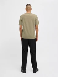 Jack & Jones T-Shirt JJEORGANIC BASIC TEE SS O-NECK NOOS khaki