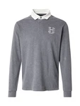Hackett London Poloshirt 'HERITAGE' graumeliert/weiß