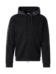 Sweatjacke dunkelgrau / schwarz / wei