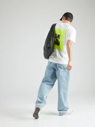 REPLAY T-Shirt grau/apfel/schwarz/weiß