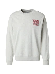 Sweatshirt graumeliert / dunkelrot