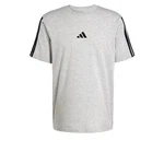 adidas Sportswear Essentials 3-Streifen Shirt graumeliert/schwarz