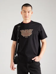 BOSS T-Shirt 'C-Taut 10' braun/hellbraun/schwarz