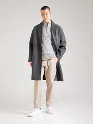 Gant Strickpullover Troyer COTTON CABLE HALF ZIP hellgrau