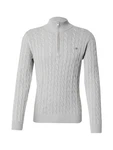 Gant Strickpullover Troyer COTTON CABLE HALF ZIP hellgrau Gant Strickpullover Troyer COTTON CABLE HALF ZIP hellgrau