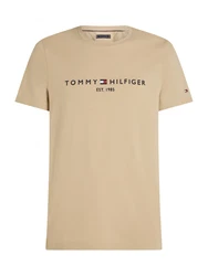 TOMMY HILFIGER T-Shirt hellbraun/schwarz