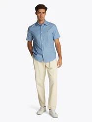 TOMMY HILFIGER Hemd 'Flex' blau/grau/weiß