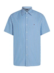 TOMMY HILFIGER Hemd 'Flex' blau/grau/weiß