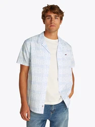 Tommy Jeans Hemd hellblau/offwhite