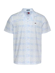 Tommy Jeans Hemd hellblau/offwhite