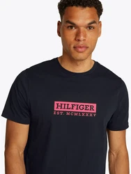 TOMMY HILFIGER T-Shirt marine/gelb