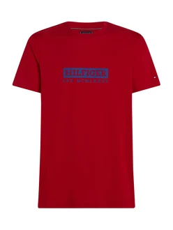 TOMMY HILFIGER T-Shirt blau/rot