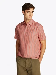 TOMMY HILFIGER Hemd 'Flex' opal/lachs/weiß