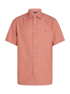 TOMMY HILFIGER Hemd 'Flex' opal/lachs/weiß
