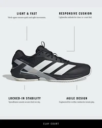 ADIDAS PERFORMANCE Sportschuh 'Adizero Ubersonic 5' grau/schwarz/weiß