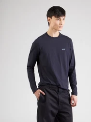 BOSS Langarmshirt Tee Long mit Rundhalsausschnitt marineblau