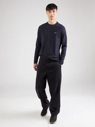 BOSS Langarmshirt Tee Long mit Rundhalsausschnitt marineblau