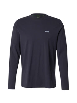 BOSS Langarmshirt Tee Long mit Rundhalsausschnitt marineblau