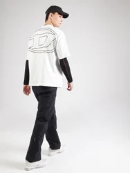 DIESEL T-Shirt BOGGY-MEGOVAL schwarz/offwhite