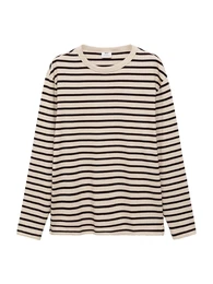 Shirt 'MARINIER' beige / schwarz