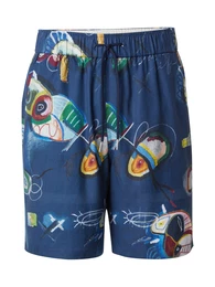 Shorts navy / jade / dunkelorange / karminrot