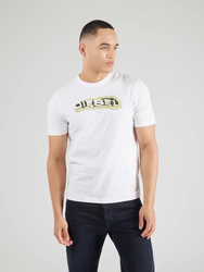 DIESEL T-Shirt 'T-ADJUST-R4' limone/schwarz/weiß