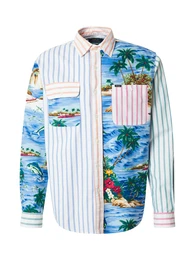 Hemd hellblau / karamell / apricot / wei
