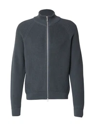 Strickjacke 'AARTYOM' (GOTS) dunkelgrau