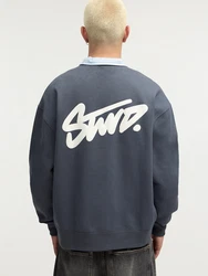Pull&Bear Sweatshirt enzian/weiß